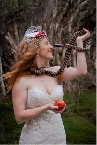 Wedding photos with snakes and lizards